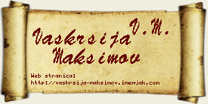 Vaskrsija Maksimov vizit kartica